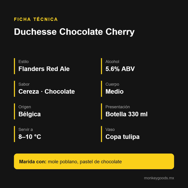 Ficha técnica Duchesse Chocolate Cherry