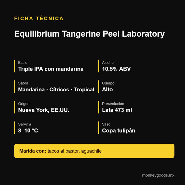 Ficha técnica Equilibrium Tangerine Peel Laboratory