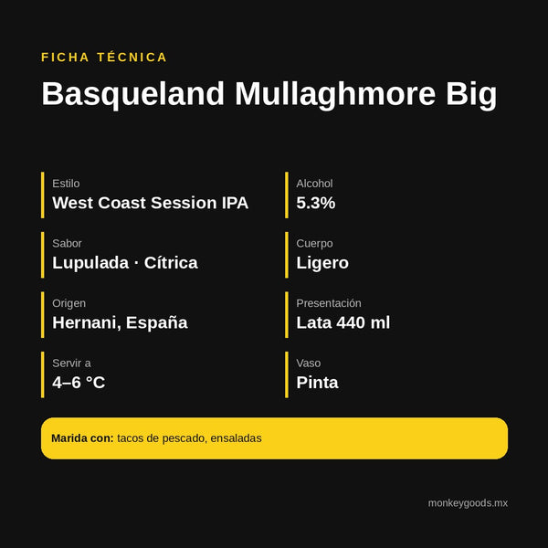 Ficha técnica Basqueland Mullaghmore Big