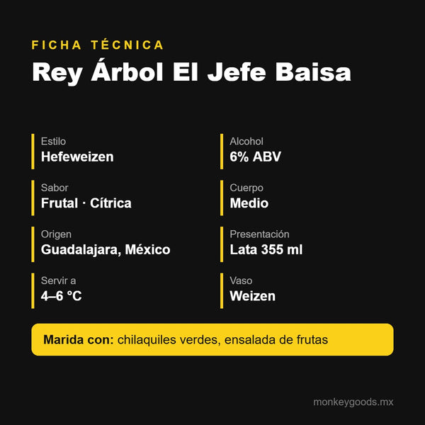 Ficha técnica Rey Árbol El Jefe Baisa