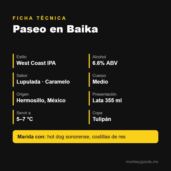 Ficha técnica Buquibichi x Insurgente Paseo en Baika