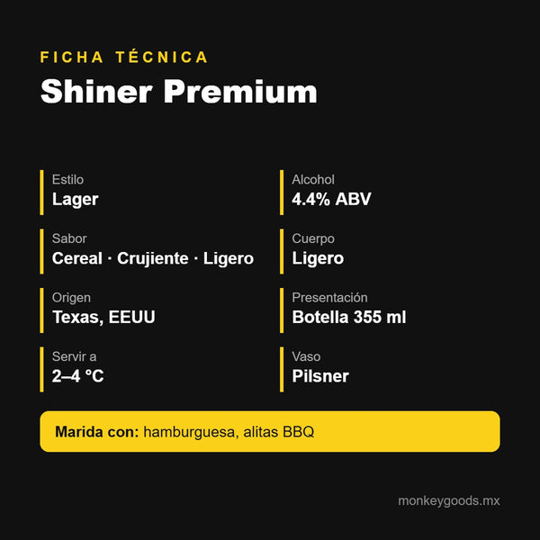 Ficha técnica Shiner Premium