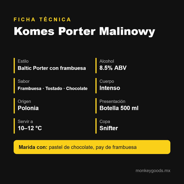 Ficha técnica Komes Porter Malinowy