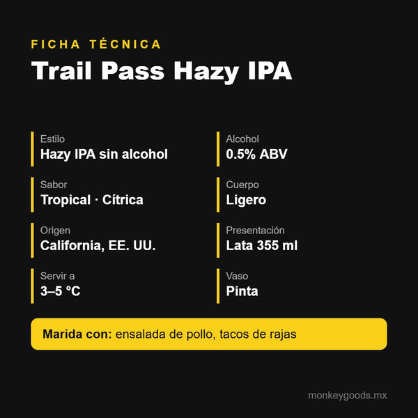 Ficha técnica Trail Pass Hazy IPA