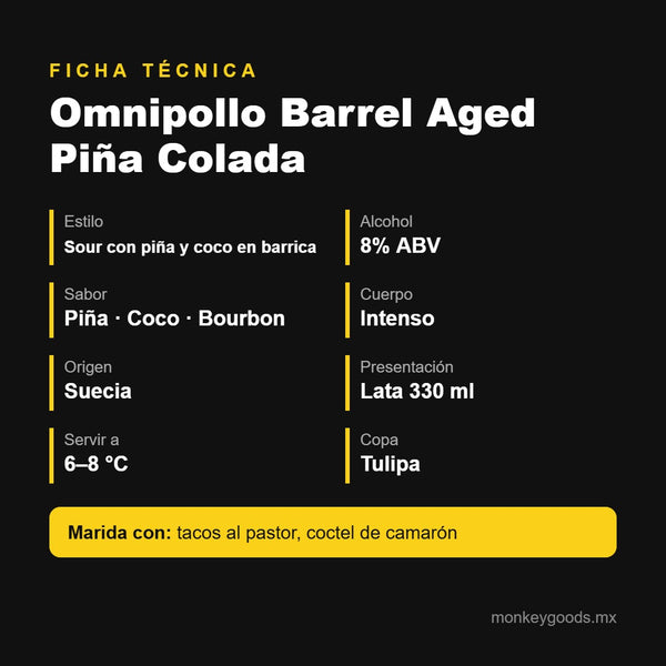 Ficha técnica Omnipollo Barrel Aged Piña Colada