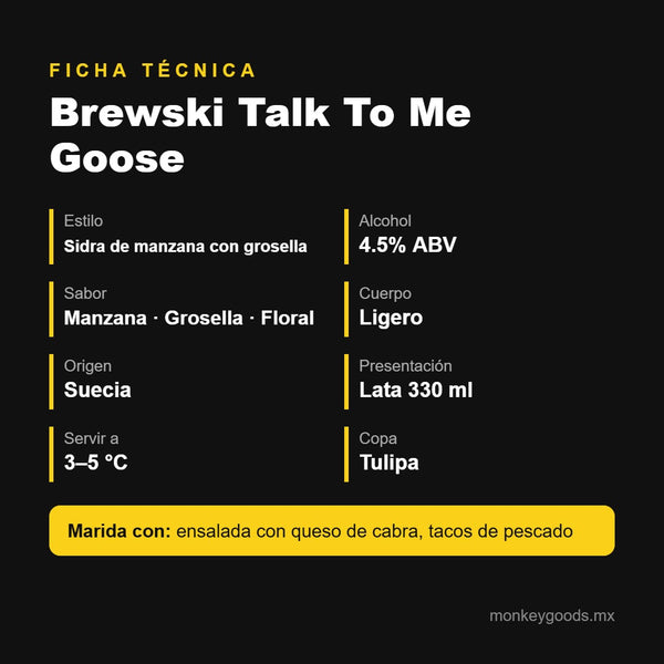 Ficha técnica Brewski Talk To Me Goose