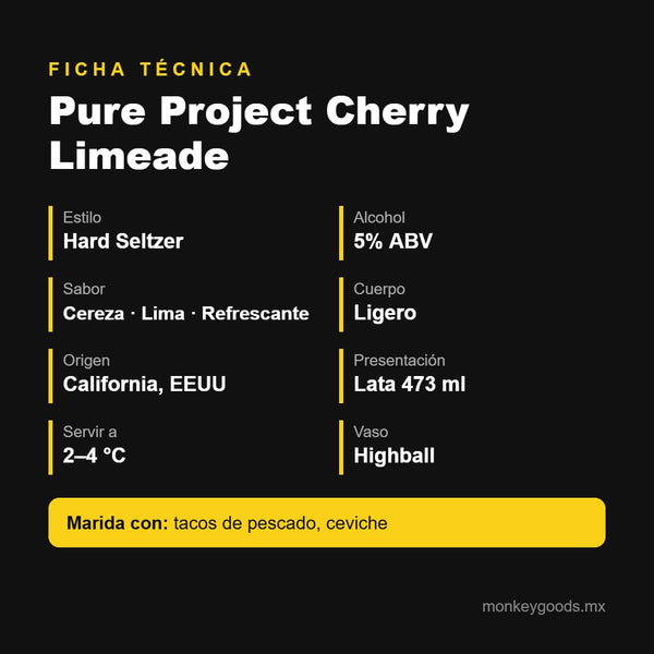 Ficha técnica Pure Project Cherry Limeade