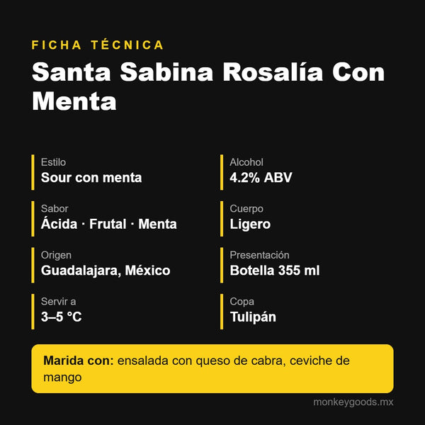 Ficha técnica Santa Sabina Rosalía Con Menta