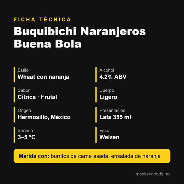 Ficha técnica Buquibichi Naranjeros Buena Bola