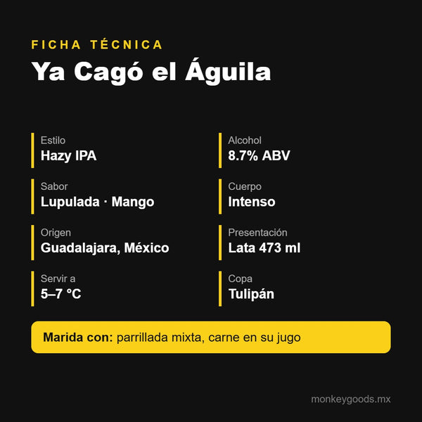 Ficha técnica Monkey Waves Ya Cagó el Águila