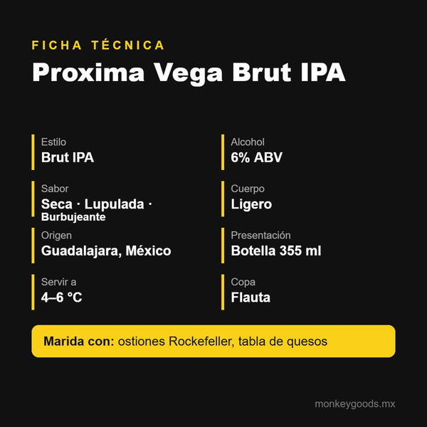 Ficha técnica Proxima Vega Brut IPA