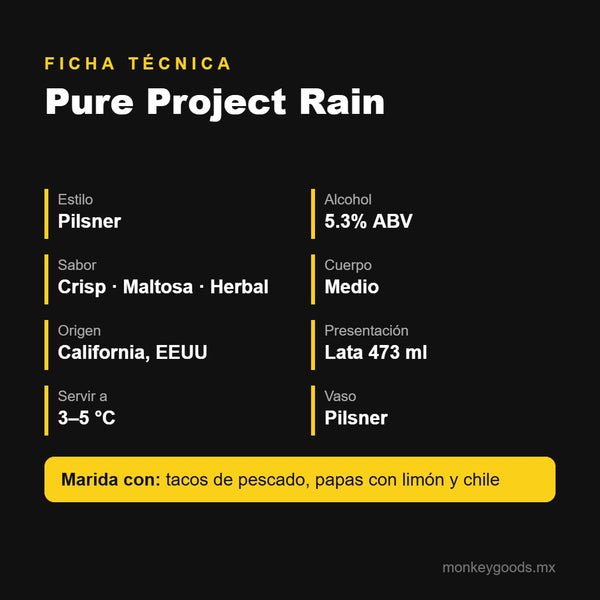Ficha técnica Pure Project Rain