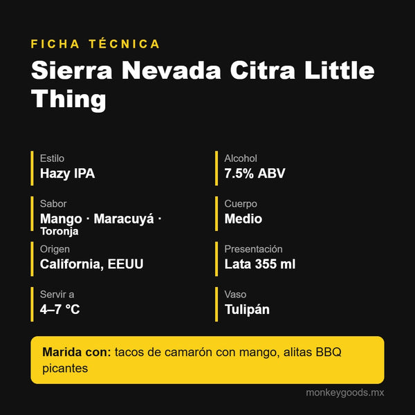 Ficha técnica Sierra Nevada Citra Little Thing