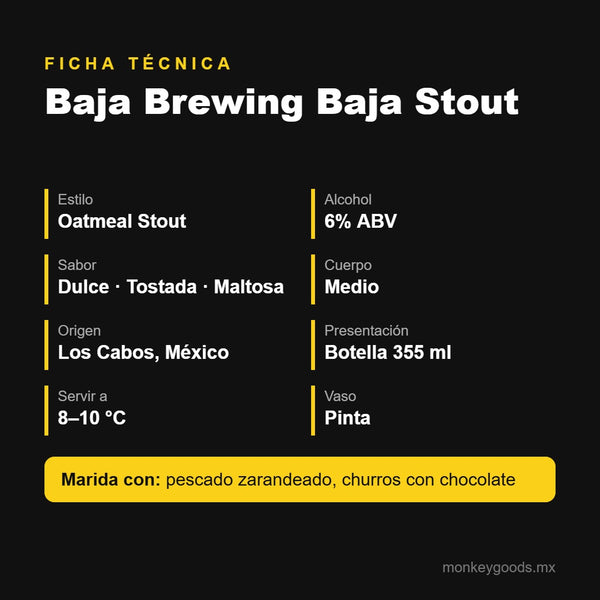 Ficha técnica Baja Brewing Baja Stout