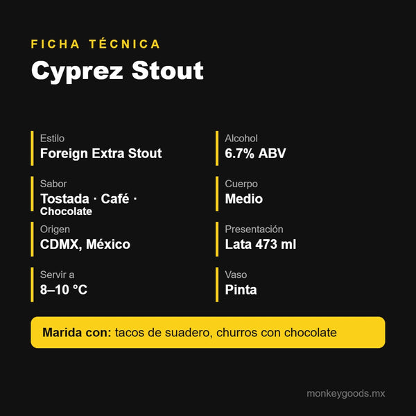 Ficha técnica Cyprez Stout