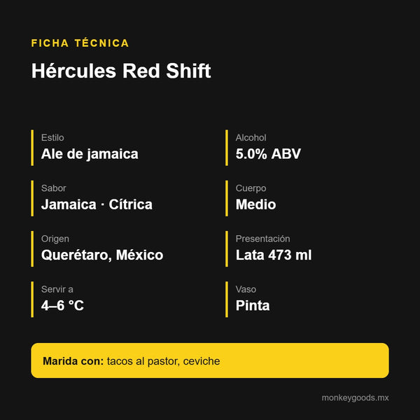 Ficha técnica Hércules Red Shift