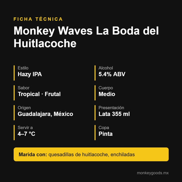Ficha técnica Monkey Waves La Boda del Huitlacoche
