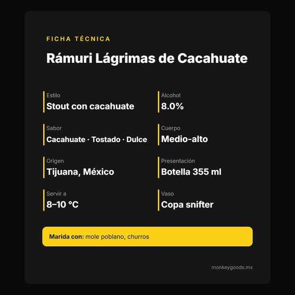 Ficha técnica Rámuri Lágrimas de Cacahuate