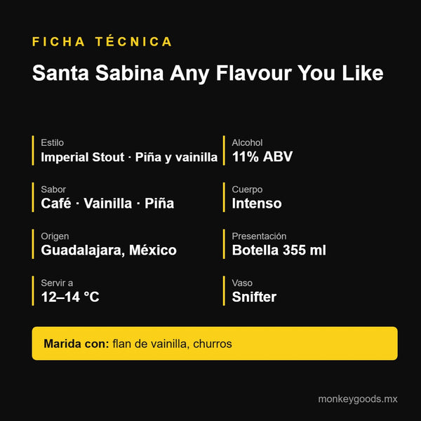 Ficha técnica Santa Sabina Any Flavour You Like