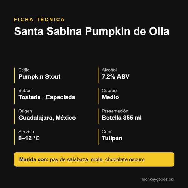 Ficha técnica Santa Sabina Pumpkin de Olla