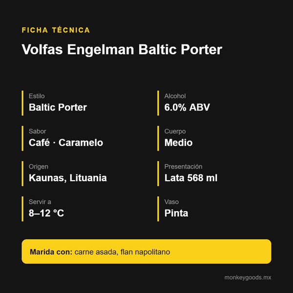 Ficha técnica Volfas Engelman Baltic Porter
