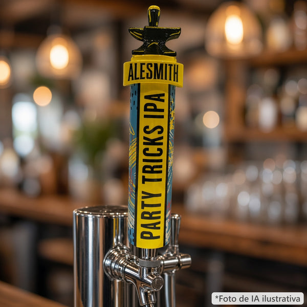 Alesmith Party Tricks Tap Handle instalado en un grifo de barra
