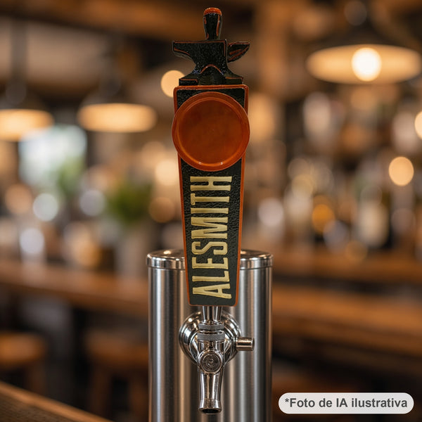 Alesmith Tap Handle instalado en un grifo de barra