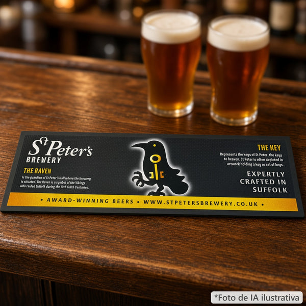 Bar Mat St Peters sobre la barra de un bar