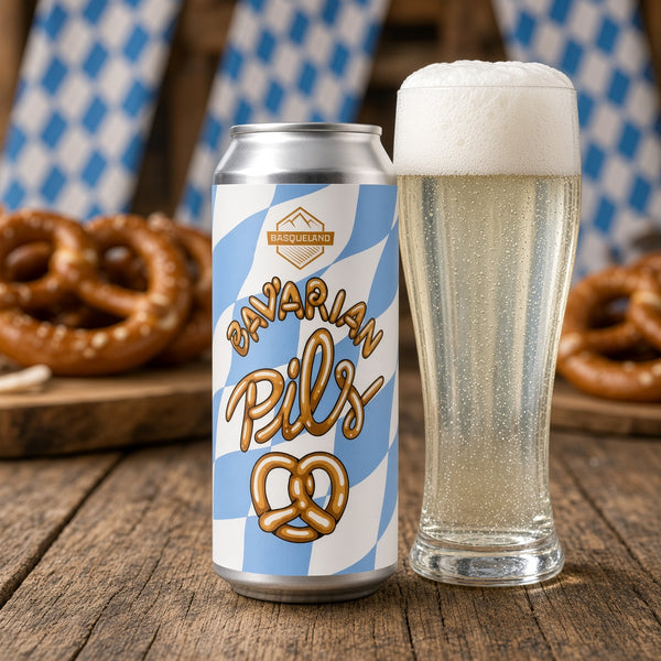 Basqueland Bavarian Pils servida en su copa