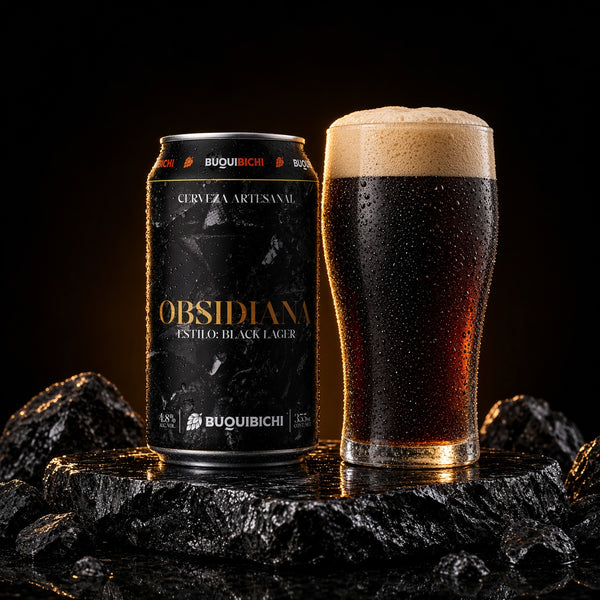 Buquibichi Obsidiana servida en su vaso