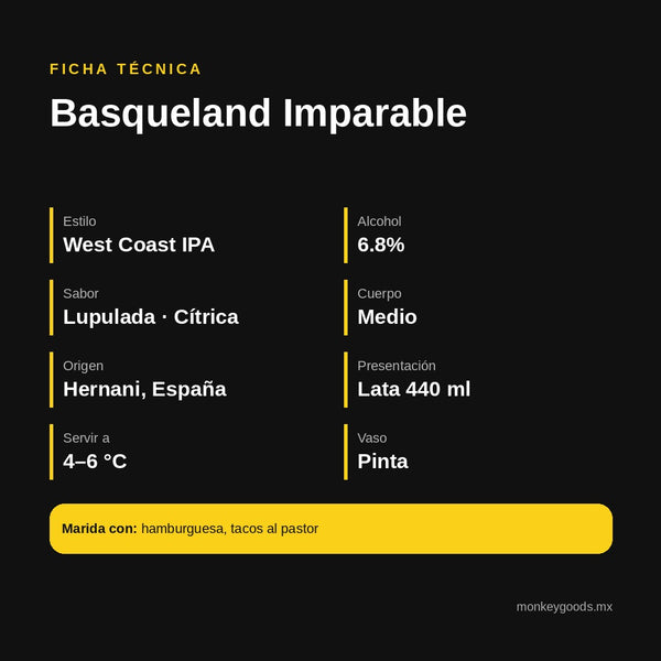 Ficha técnica Basqueland Imparable