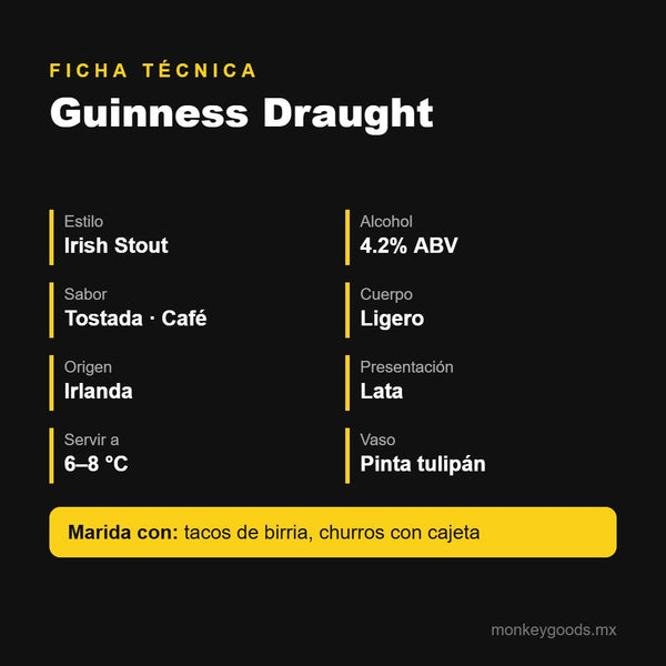 Ficha técnica Guinness Draught