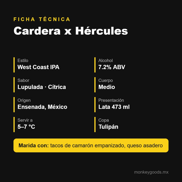 Ficha técnica Cardera x Hércules West Coast IPA