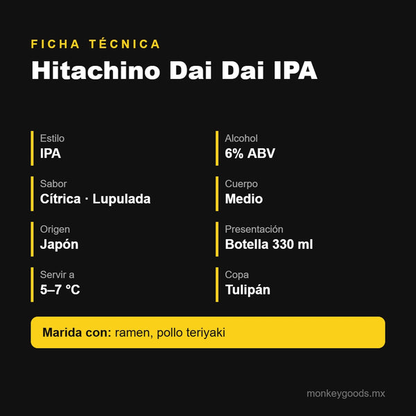 Ficha técnica Hitachino Dai Dai IPA
