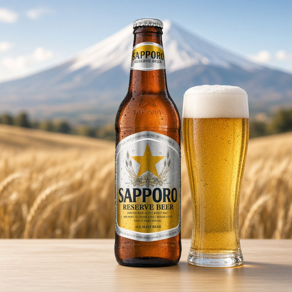 Sapporo Reserve servida en su copa