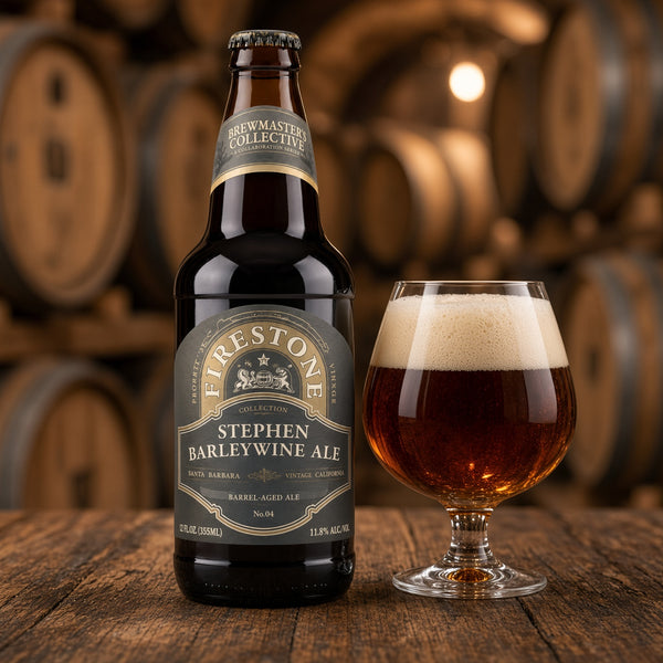 Firestone Walker Stephen Barleywine servida en su copa