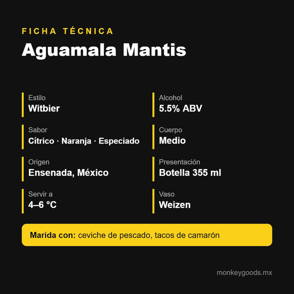 Ficha técnica Aguamala Mantis