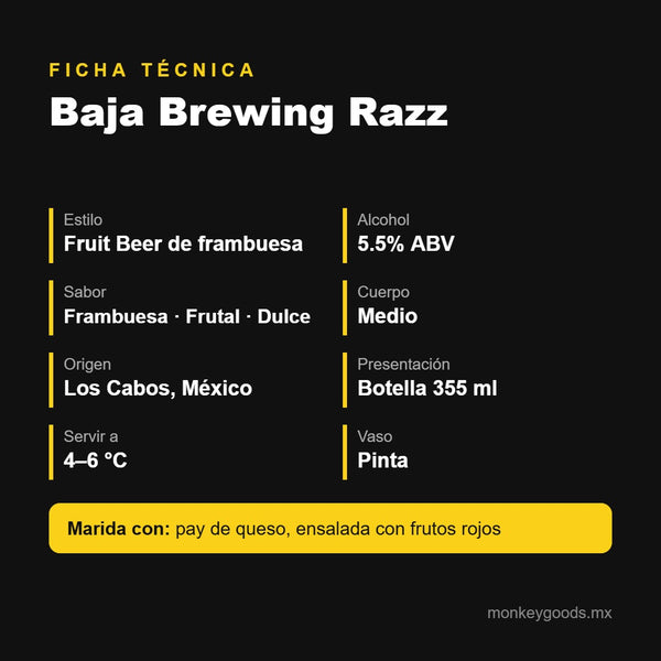 Ficha técnica Baja Brewing Razz