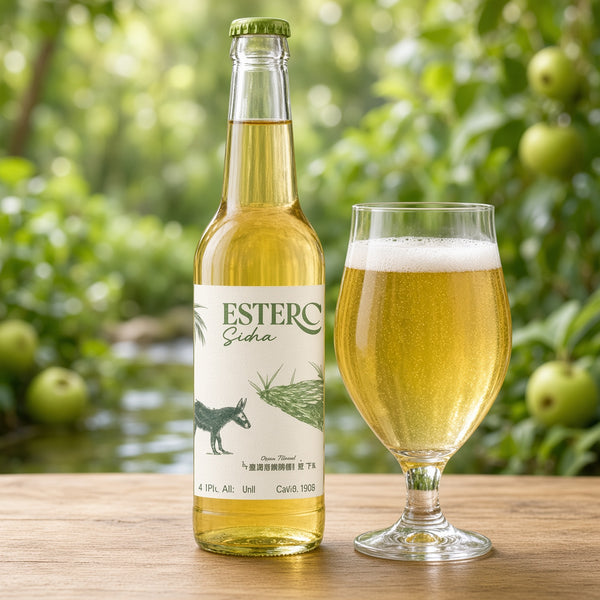 Baja Brewing Sidra Estero servida en su copa