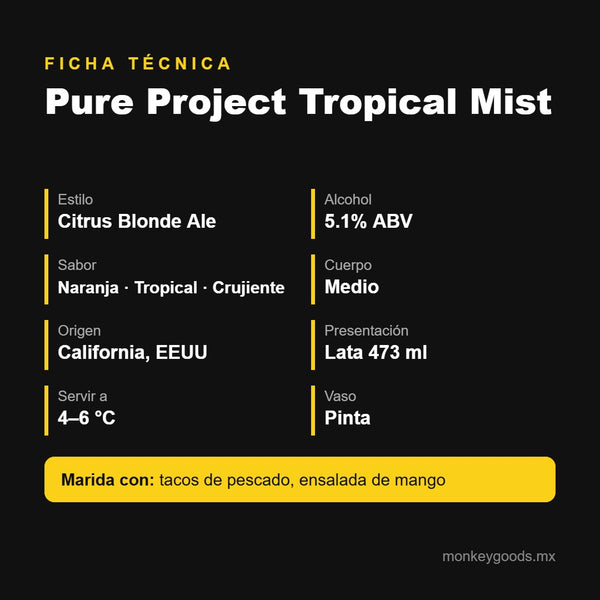 Ficha técnica Pure Project Tropical Mist
