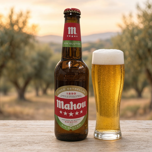 Mahou Sin Gluten servida en su copa