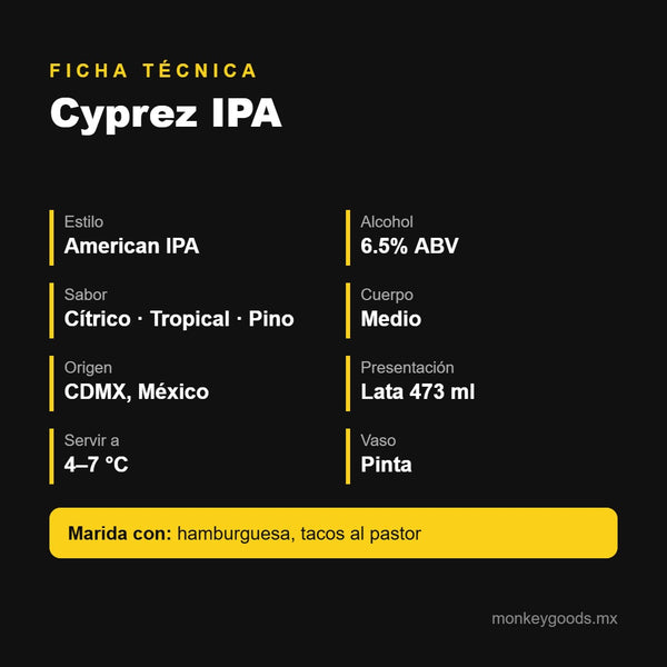 Ficha técnica Cyprez IPA