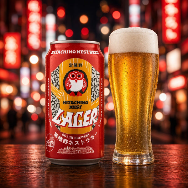 Hitachino Nest Lager servida en su copa