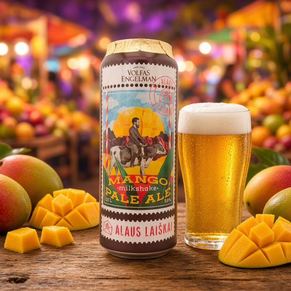 Volfas Engelman Mango Pale Ale servida en su copa