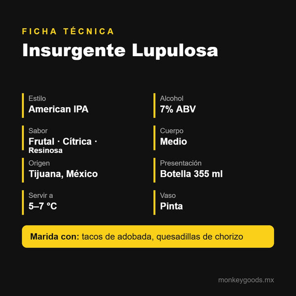 Ficha técnica Insurgente Lupulosa