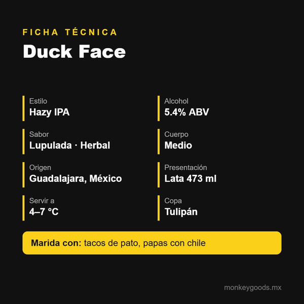 Ficha técnica Monkey Waves Duck Face