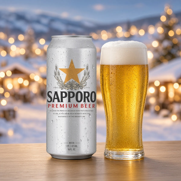 Sapporo Premium servida en su copa