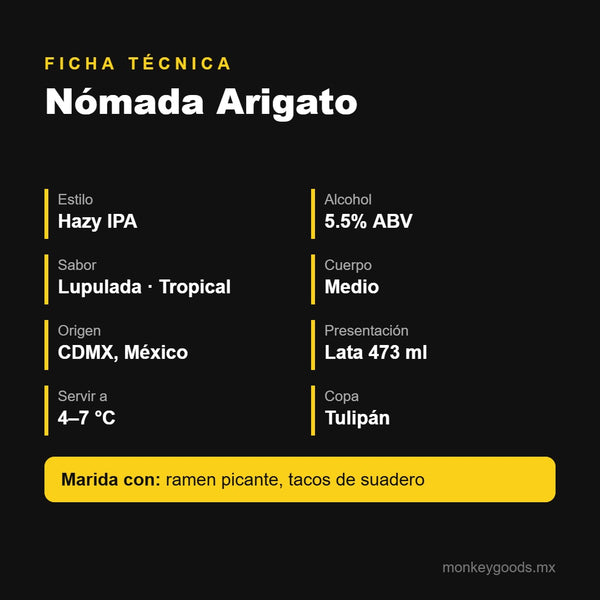 Ficha técnica Nómada Arigato