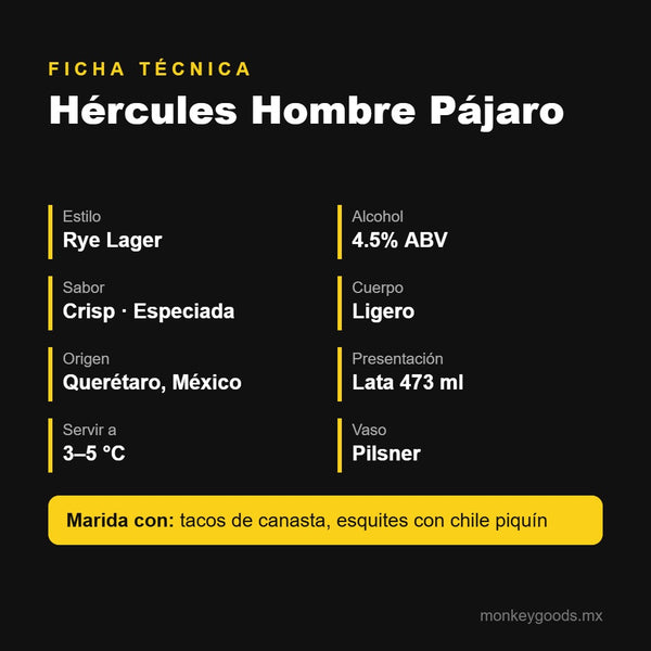 Ficha técnica Hércules Hombre Pájaro