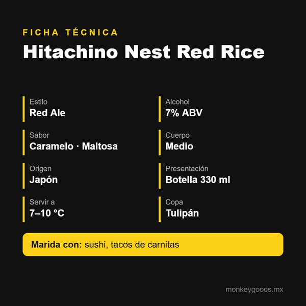 Ficha técnica Hitachino Nest Red Rice